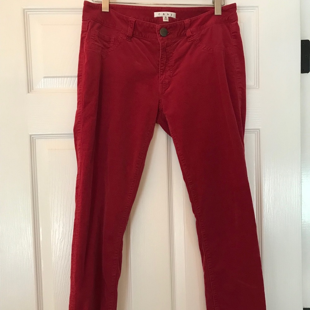 Cabi red skinny leg pant